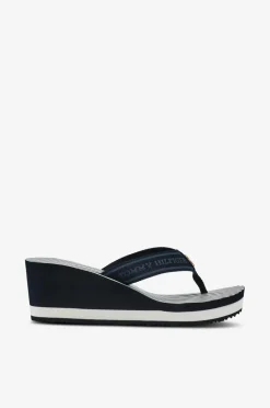 Tommy Hilfiger Sandal med hæl TH Stripes Wedge Beach Sandal