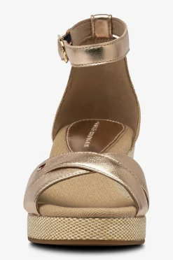 Tommy Hilfiger Sandaler med hæl Flag Metallic Mid Wedge Espad