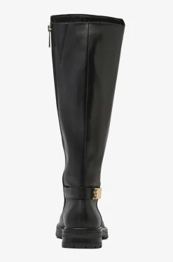 Tommy Hilfiger Støvler TH Logo Leather Long Boot