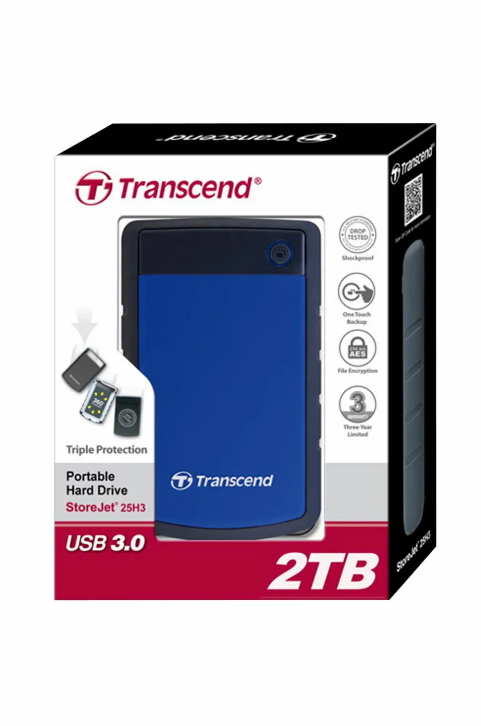 Transcend HDD StoreJet 2.5 2TB USB3 (TS2TSJ25H3B)
