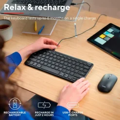 Trust Trådløst tastatur Lyra Compact Nordic Layout