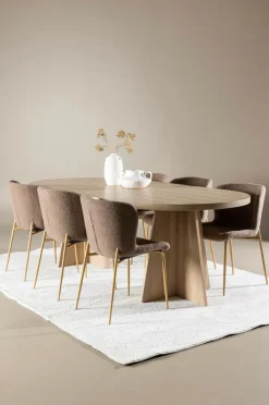 Venture Home Bootcut-spisebord med Modesto-spisebordsstol