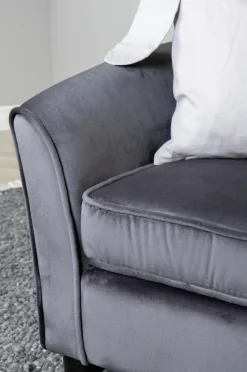 Venture Home Måna Kids Sofa - Black / Dark Grey Velvet