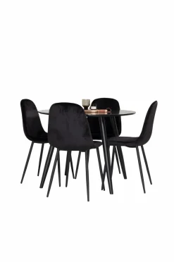 Venture Home Spisebordssæt Plaza med 4 stole Polar