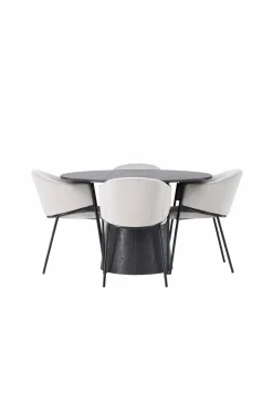 Venture Home Spisegruppe Lanzo med 4 stole Evelina