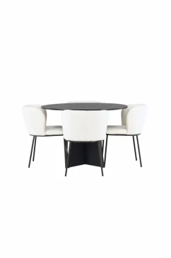 Venture Home Spisegruppe Bootcut med 4 stk. stole Edina