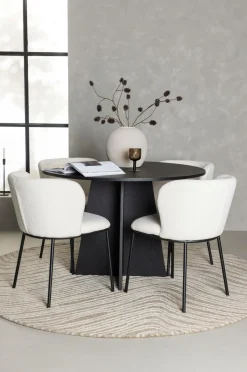 Venture Home Spisegruppe Bootcut med 4 stk. stole Edina