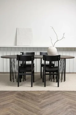 Venture Home Spisegruppe Stone Oval og stolene Montros