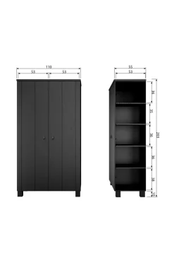 WOOOD Garderobeskab Ties