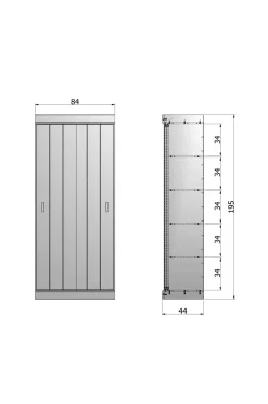 WOOOD Garderobeskab Row