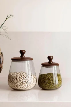 Zelected by Houze 2/sæt Krukke Zulu Brun