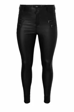 Zizzi Jeans mJoy Coated Zip Amy Pants