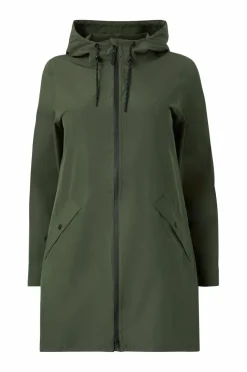 Zizzi Regnjakke caKlara Zip L/S Raincoat