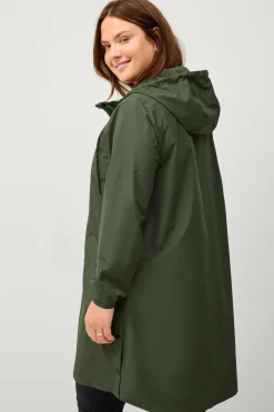 Zizzi Regnjakke caKlara Zip L/S Raincoat