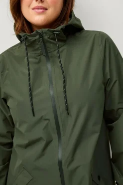 Zizzi Regnjakke caKlara Zip L/S Raincoat